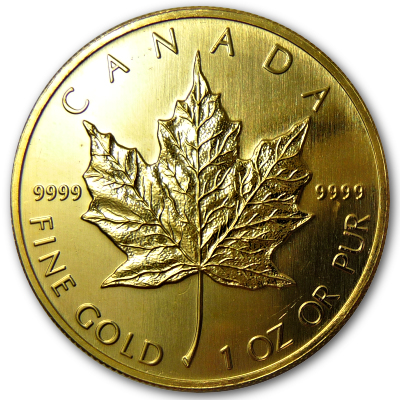 Kanada Gold Maple Leaf 1993 1 Oz Gold Vorderseite Kanada Gold Maple Leaf 1993 1 Oz Gold Vorderseite