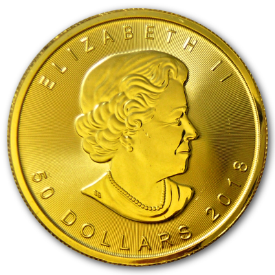 Kanada Gold Maple Leaf 2018 1 Oz Gold Rückseite