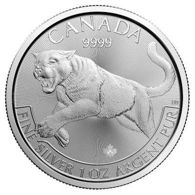 Kanada 1 Oz Predator 2016 1 Oz Silber Puma Vorderseite