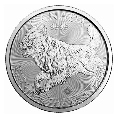 Kanada 1 Oz Predator 2018 1 Oz Silber Wolf Vorderseite