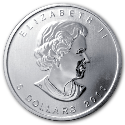 Kanada Wildlife 1 Oz Silber 2011 1 Oz Silber Grizzly Rückseite