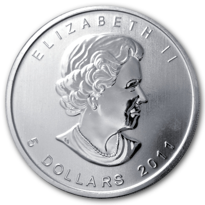 Kanada Wildlife 1 Oz Silber 2011 1 Oz Silber Wolf Rückseite