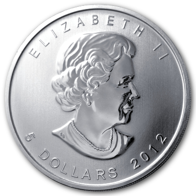 Kanada Wildlife 1 Oz Silber 2012 1 Oz Silber Elch Rückseite