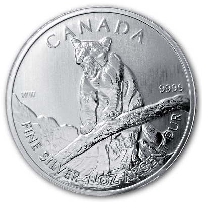 Kanada Wildlife 1 Oz Silber 2012 1 Oz Silber Puma Vorderseite