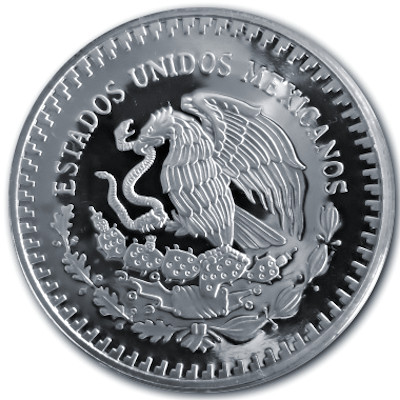 Mexiko Libertad Silbermünzen 1992 1 Oz Silber Rückseite Polierte Platte