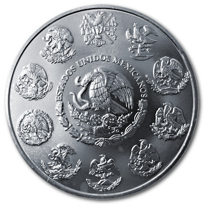 Mexiko Libertad Silbermünzen 2008 1 Oz Silber Rückseite