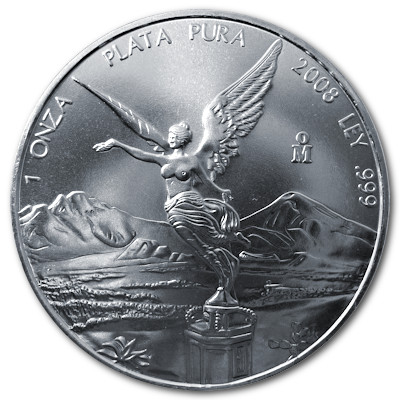 Mexiko Libertad Silbermünzen 2008 1 Oz Silber Vorderseite