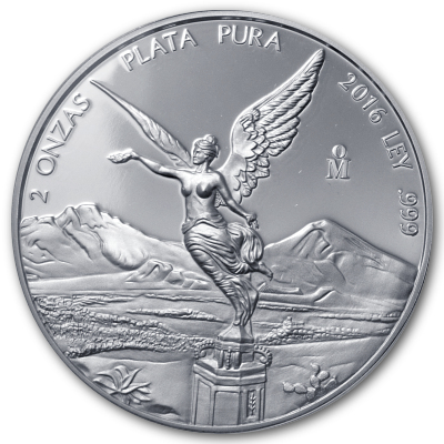 Mexiko Libertad Silbermünzen 2016 2 Oz Silber Vorderseite Polierte Platte Mexiko Libertad Silbermünzen 2016 2 Oz Silber Vorderseite Polierte Platte