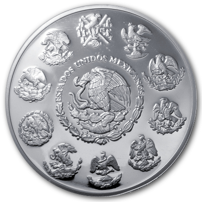 Mexiko Libertad Silbermünzen 2016 5 Oz Silber Rückseite Polierte Platte