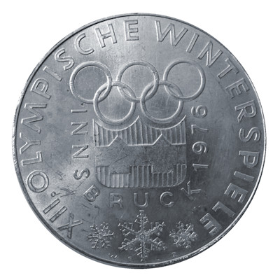 Österreich 100 Schilling 1974 15,36g Silber Winterolympiade Innsbruck Vorderseite