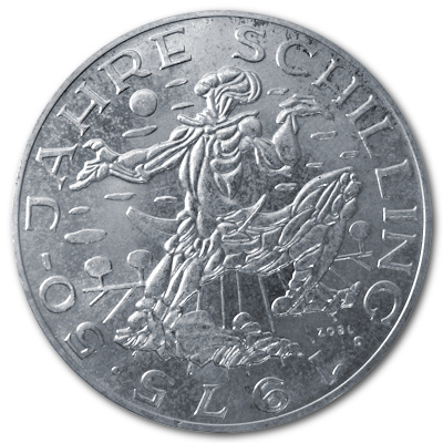 Österreich 100 Schilling 1975 15,36g Silber 50 Jahre Schilling Vorderseite