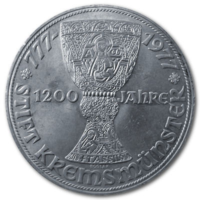 Österreich 100 Schilling 1977 15,36g Silber Stift Kremsmünster Vorderseite