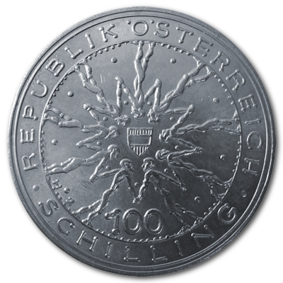 Österreich 100 Schilling 1978 15,36g Silber Schlacht bei Dürnkrut und Jedenspeigen Rückseite