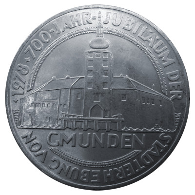 Österreich 100 Schilling 1978 15,36g Silber Stadterhebung von Gmunden Vorderseite