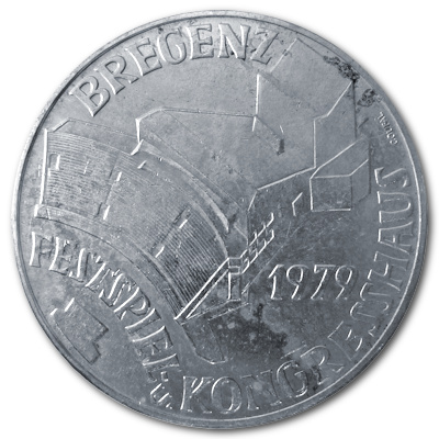 Österreich 100 Schilling 1979 15,36g Silber Festspiel und Kongresshaus Bregenz Vorderseite