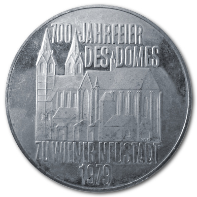 Österreich 100 Schilling 1979 15,36g Silber Wiener Neustädter Dom Vorderseite