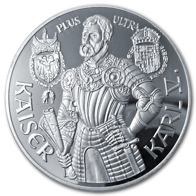 Österreich 100 Schilling 1992 18,00g Silber Karl V Vorderseite