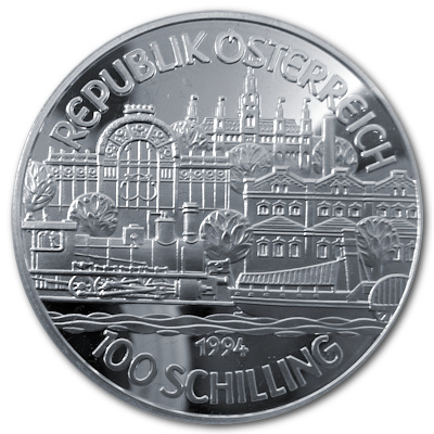 Österreich 100 Schilling 1994 18,00g Silber Kaiser Franz Joseph I Rückseite