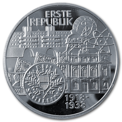 Österreich 100 Schilling 1995 18,00g Silber Erste Republik Vorderseite