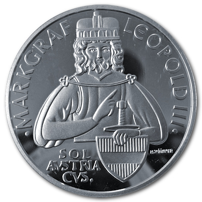 Österreich 100 Schilling 1996 18,00g Silber Leopold III Vorderseite