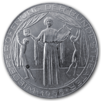 Österreich 25 Schilling 1955 10,40g Silber Wiedereröffnung der Bundestheater Vorderseite