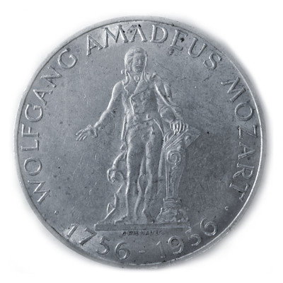 Österreich 25 Schilling 1956 10,40g Silber Wolfgang Amadeus Mozart Vorderseite