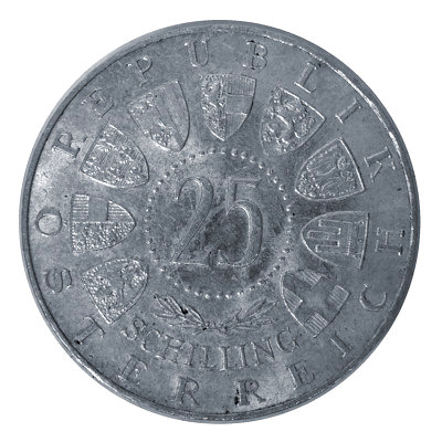 Österreich 25 Schilling 1960 10,40g Silber Kärtner Volksabstimmung Rückseite