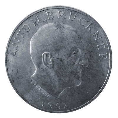 Österreich 25 Schilling 1962 10,40g Silber Anton Bruckner Vorderseite