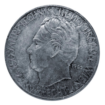 Österreich 25 Schilling 1965 10,40g Silber 150 Jahre Technische Hochschule Wien Vorderseite