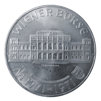 Österreich 25 Schilling 1971 10,40g Silber Wiener Börse Vorderseite