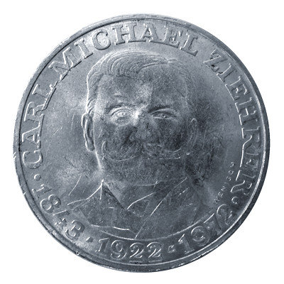 Österreich 25 Schilling 1972 10,40g Silber Carl Michael Ziehrer Vorderseite