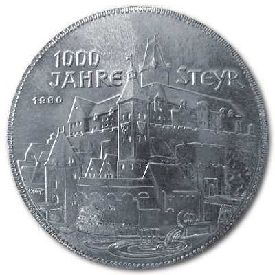 Österreich 500 Schilling 1980 15,36g Silber 1000 Jahre Steyr Vorderseite