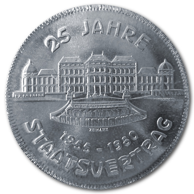 Österreich 500 Schilling 1980 15,36g Silber 25 Jahre Staatsvertrag Vorderseite