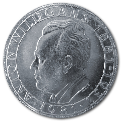 Österreich 500 Schilling 1981 15,36g Silber 100 Geburtstag Anton Wildgans Vorderseite