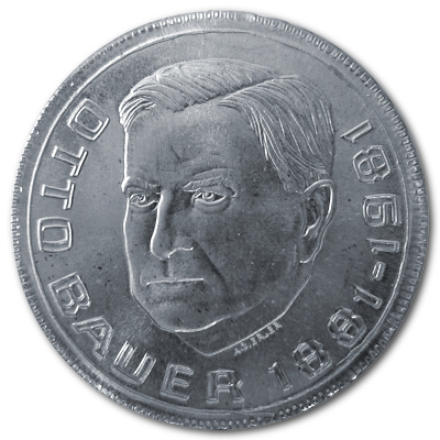 Österreich 500 Schilling 1981 15,36g Silber 100 Geburtstag Otto Bauer Vorderseite