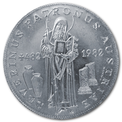 Österreich 500 Schilling 1982 15,36g Silber 1500 Todestag St. Severin Vorderseite