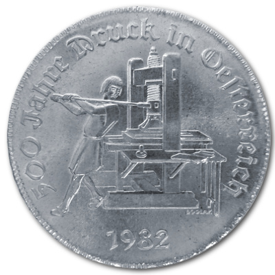 Österreich 500 Schilling 1982 15,36g Silber 500 Jahre Druck Vorderseite