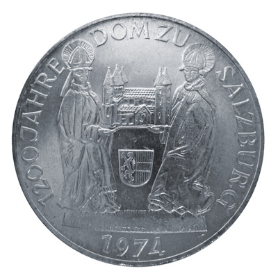 Österreich 50 Schilling 1974 12,80g Silber Dom zu Salzburg Vorderseite