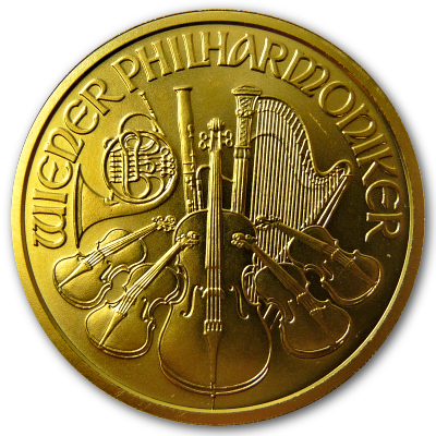 Österreich Gold Wiener Philharmoniker 1997 1/2 Oz Gold Vorderseite