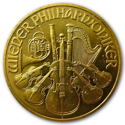 Österreich Gold Wiener Philharmoniker 1989 1/4 Oz Gold Vorderseite