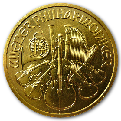 Österreich Gold Wiener Philharmoniker 2010 1/4 Oz Gold Vorderseite