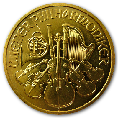 Österreich Gold Wiener Philharmoniker 2012 1/4 Oz Gold Vorderseite