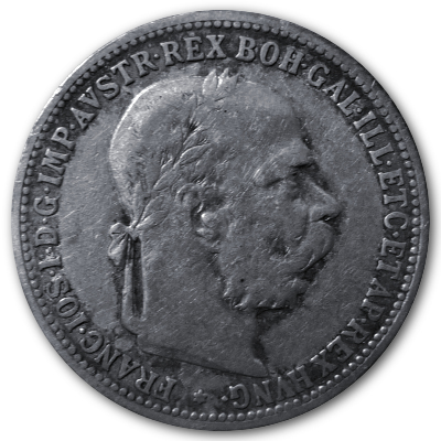 Österreich 1 Kronen 1893 4,18g Silber Vorderseite