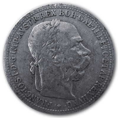 Österreich 1 Kronen 1896 4,18g Silber Vorderseite