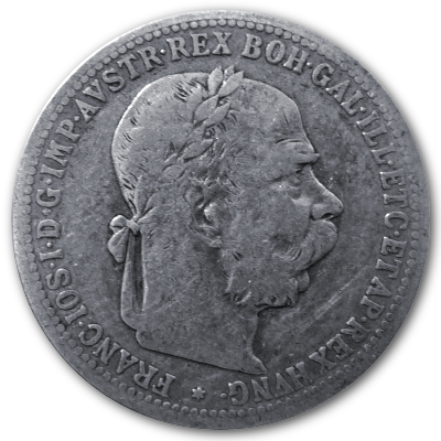 Österreich 1 Kronen 1897 4,18g Silber Vorderseite
