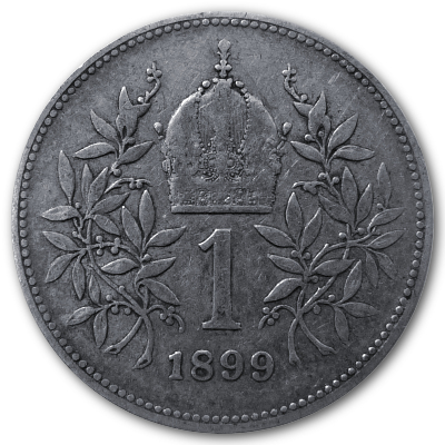 Österreich 1 Kronen 1899 4,18g Silber Rückseite