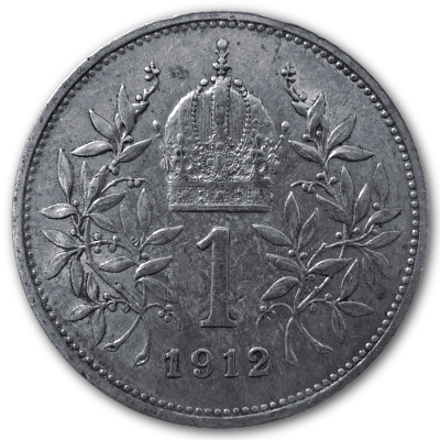 Österreich 1 Kronen 1912 4,18g Silber Rückseite