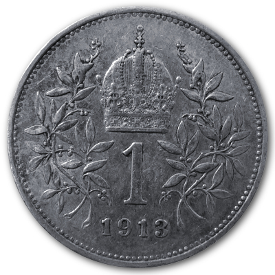 Österreich 1 Kronen 1913 4,18g Silber Rückseite