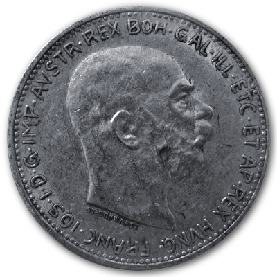 Österreich 1 Kronen 1913 4,18g Silber Vorderseite