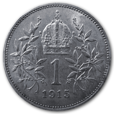 Österreich 1 Kronen 1915 4,18g Silber Rückseite